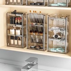 FFBH Makeup Organizer Cosmetic Lipstick Jewelry Display Cases Stackable StorageBrush Holder Bathroom storage organization R3K9L