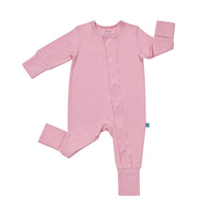 ZENO BEAR Magnetic Bamboo Romper (New Solid Colors)– Easy Diaper Change | Soft Bamboo Baby Overall Frogsuit | Foldable Hand & Feet Cuffs Sizes Newborn–18M