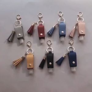 Hand sanitizer disinfection bottle portable hand sanitizer holder leather key chain