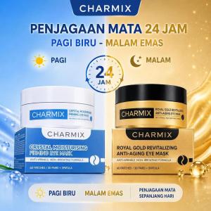 CHARMIX Eye Mask|Penjagaan Mata 24 Jam|Biru Hydrating + Emas Revitalizing|2 Varian