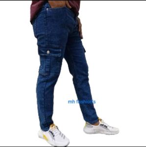 Jeans Lelaki Cargo 6 Pocket Stretchable Slim Fit Acid Wash dengan 6 Pocket dan Rekaan Slim ...