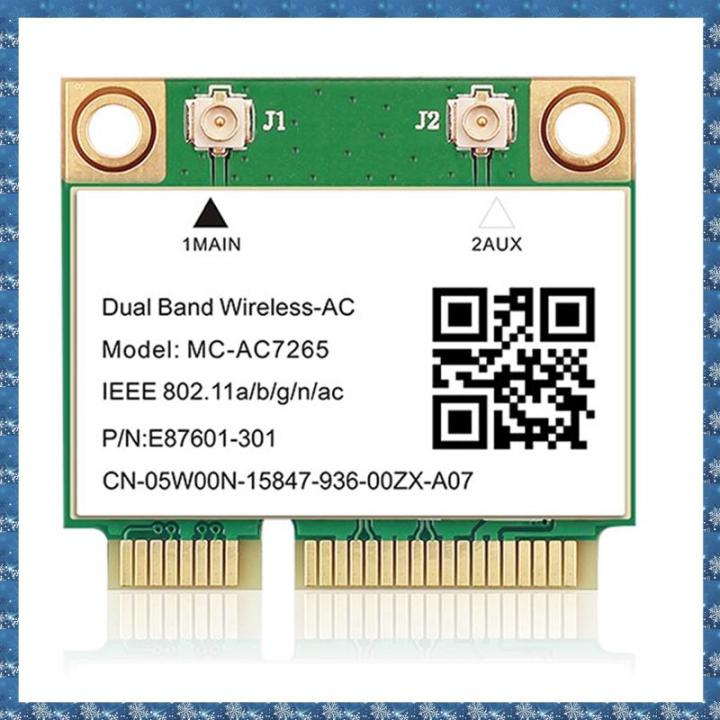 (CSID) 1200Mbps Bluetooth 4.2 Wifi Card Mini PCI-E Wifi Card 7265 802 ...