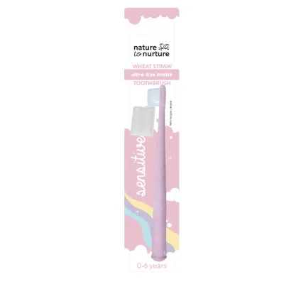 Nature to Nurture Wheat Straw Ultra-Fine Bristle Toothbrush 0-6 Years Old | Gentle on Gums | For Babies & Kids
