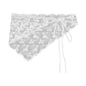 Cô gái Ren Bandana balletcore Khăn trùm đầu thêu Bandana Khăn Trùm Tóc mũ nón turban balletcore đạo cụ chụp ảnh