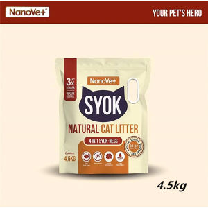 Nanovet® Pasir Kucing Syok Mineral Sand Natural Cat Litter