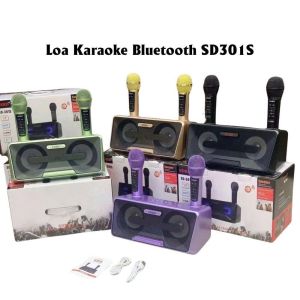Loa Karaoke Bluetooth SD 301 kèm 2 Mic không dây