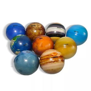 SELLYER Elastic for Children Solar System Ball Toy Sponge Ball Bouncy Ball Earth Globe Ball Moon Star Ball Printing Star Ball Eight Planets