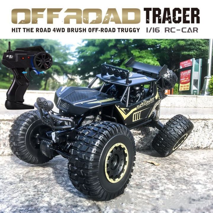 (Lowest price) RC car 1/16 Alloy 4WD Monster Truck Crawler 40MHz climbing  Car 4x4 Bigfoot Remote Control rechargeable car Model Lazada PH