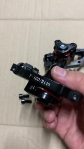 Cụm phanh đĩa trước sau xe đạp đĩa 180-160-140mm phanh đĩa má vuông TẶNG 2 ỐC VÍT HÃM