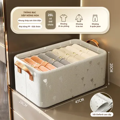 Kệ thép sơn tĩnh điện trắng dày 5.0mm cao cấp giá đỡ dễ dàng lưu trữ hộp đựng quần áo 26L nhiều tầng KT01 (1 cái)