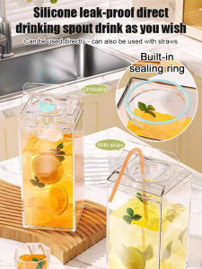 Creative milk carton transparent water cup Square milk cup Twist-seal storage bottle Transparent milk tea bucket Juice drink cup