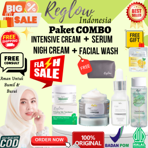 REGLOW Glowing Skin Treatment Facial Wash & Serum & Intensive Cream & Night Cream Krim Malam Original By Dr Shindy Putri Official Store Resmi BPOM | Halal MUI | Aman BUMIL BUSUI | Mencerahkan | Jerawat | Flek | Kusam | Berminyak | Beruntusan | Pekanbaru
