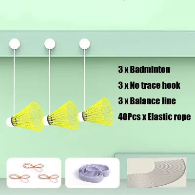 3Pcs Badminton Rebound Trainer Portable Badminton Self Training Badminton Auxiliary Tool