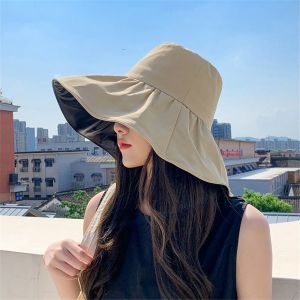 NOBLELUX Spring Summer Anti-UV Foldable Portable Bucket Hat Sun Hat Fisherman Cap Beach Cap