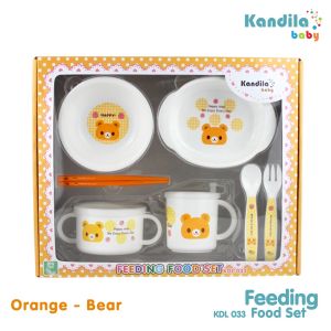 KANDILA FEEDING FOOD SET / KDL 033 / 1 SET LENGKAP LUCU ALAT MAKAN UNTUK ANAK