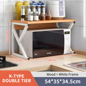Microwave oven rack printer rack wooden kitchen rack multi functional storage rack