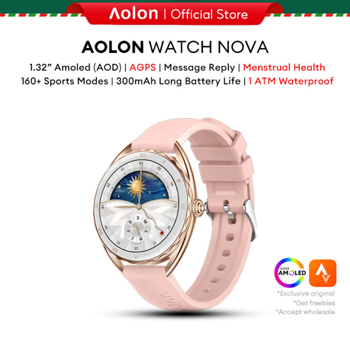 Aolon Nova SmartWatch 1.32'' AMOLED Waterproof Bluetooth , running ...
