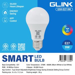 GLINK หลอดไฟอัจฉริยะ E27 9W รุ่น GSH-E27-9W ควบคุมผ่านมือถือ WiFi Smart LED Bulb (ปรับสี/หรี่แสงได้)