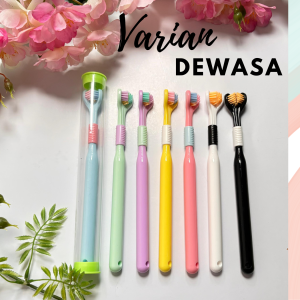 Sikat Gigi Anak Dewasa Toothbrush 2 In 1 Dental Care Pembersih Gigi Travel Portable Bahan Silikon Lembut