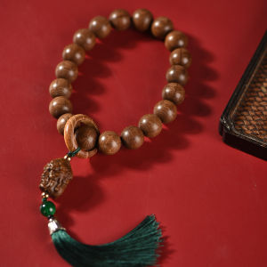 Manik六道木佛珠手持手串 念佛礼佛供奉 念经打坐 挂件一念之间吊坠 天然木纹转运 Six Dao Wood Mala prayer beads