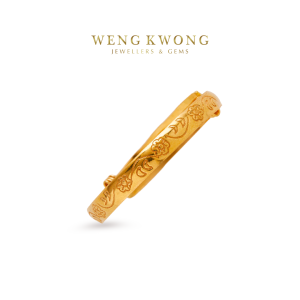 WENG KWONG Push-Pull Adjustable Baby Bangle in 22K/ 916 Yellow Gold (3G0034)