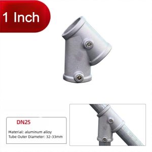 MUNCHX Aluminum Alloy Steel Pipe Fitting Connector Fixed buckle 1\2/3\4"/1 Frame Fasteners  DIY Circular Pipe Connector Steel Tube Shelf