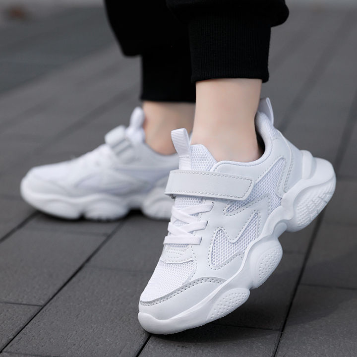 Student Little White Shoes 2023 New Mesh Face Children's Versatile