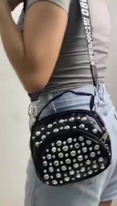 JNK #X1057 Fashion Rivet Messenger Bag Handbag Sling Bag