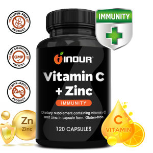 Vitamin C 1000mg Zinc 10mg Supplement Immunity Support Gluten-Free Dietary Supplement