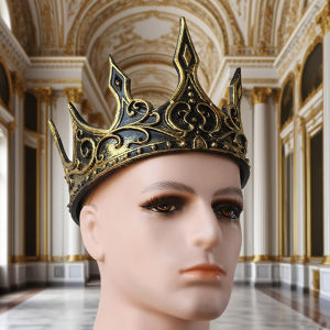 Dark retro crow crown king crown cosplay Party dance costume props European and American accessories