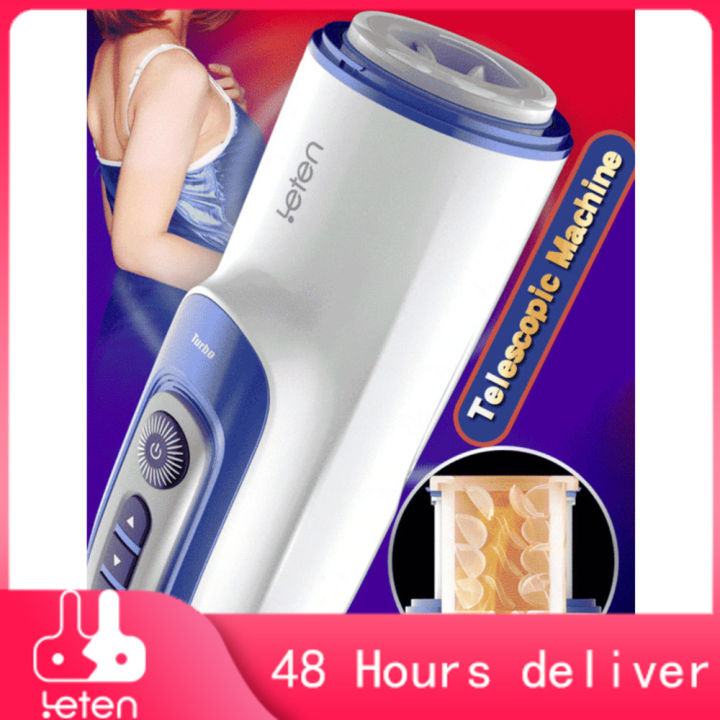 Leten sex toy for male Adult products automatic retractable peristaltic  male masturbator vagina real cat piston heating moaning thrust sex machine  Mens heating vibration orgasm adult sex toy automatic strong sucking  masturbator