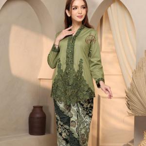 KEBAYA SULAM KLASIK | COTTON PREMIUM | KEBAYA FULL SET | KAIN RANDOM KAIN PARIO