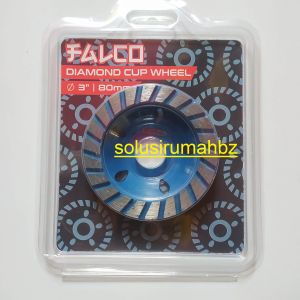 DIAMOND CUP 3 INCH TURBO Mata Gerinda Poles Beton Mangkok 3” 3 in grinda falco pemoles batu untuk disgrinda
