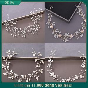 QK FA ✨ Phụ Nữ Headbands Ngọc Trai Rhinestone Hoa Headband Wedding Phụ Kiện Tóc Cho Phụ Nữ Cô Dâu Headband Tóc Trang Sức Phụ Kiện Đám Cưới