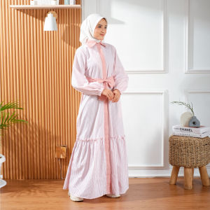 Amina Series Gamis Wanita Tali Salur Katun Dealova.