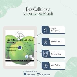 [Poly Beauty] Bio Cellulose Stem Cell Mask Anti-Ageing Moisturizing Brightening