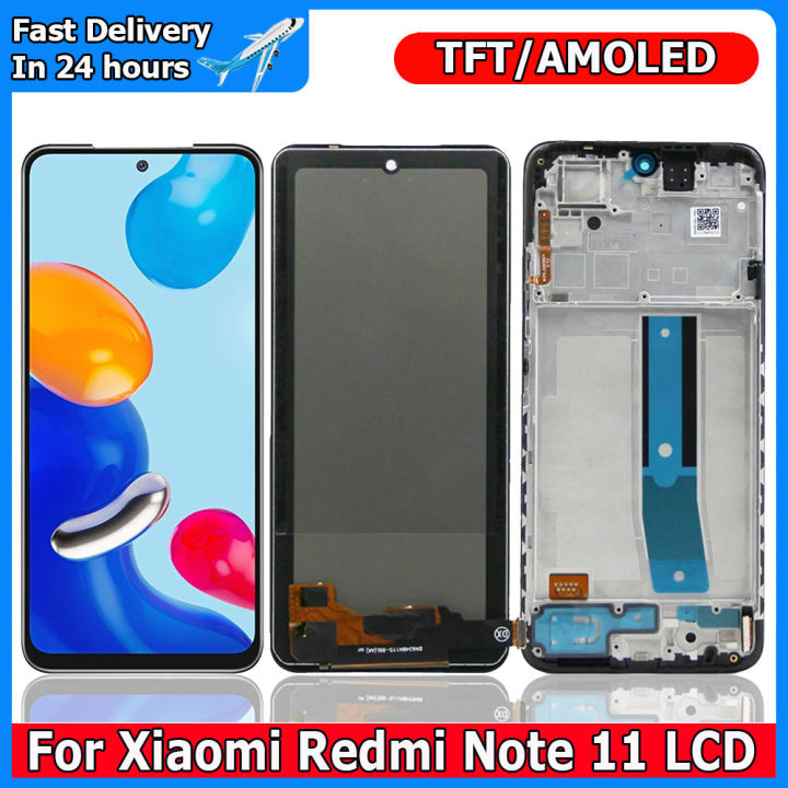 หน้าจอ6.43 "สำหรับ Xiaomi Redmi Note 11 2201117TG, 2201117TI หน้าจอ ...