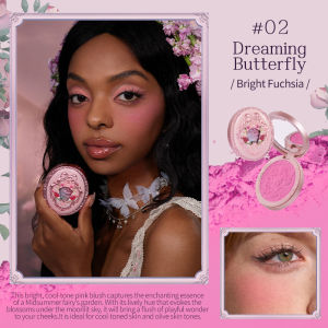 Flower Knows Midsummer Fairytales Collection Velvet Embossed Blush 5 colors daily healthy glow lightweight long-lasting makeup
