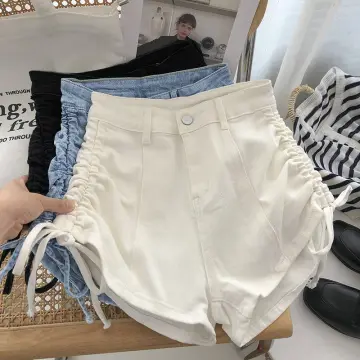 Shop Woman Korean White High Waist Shorts online Sep 2024 Lazada .my