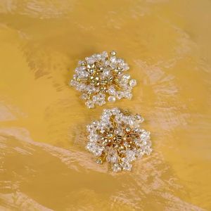 [Free Shipping] Detachable high-heeled shoe embellishments exquisite handmade shoe buckles beautiful crystal beaded bridal shoe accessories