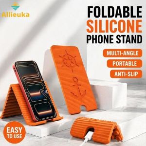 Allieuka Foldable Silicone Phone Tablet Stand Multi Angle Holder Anti Slip Desk Wall Mount