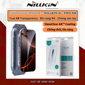 Dán kính cường lực chống chói NanoClear AR™ Coating Nillkin Amazing H+ PRO AR cho iPhone 17 Pro Max / Air  - độ mỏng 0.2 mm chống bể chống bụi chống va đập màn hình khung hỗ trợ dán