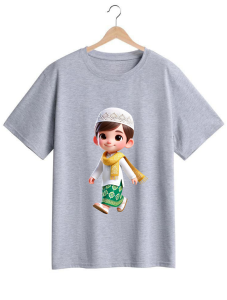Kaos Pria Model Terkini Trending Motif 3D Bahan katun 24s  Pergi Sholat H0636