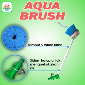 AQUA BRUSH – Sikat Pembersih Kaca Serbaguna dengan Kepala Sikat 2 Sisi