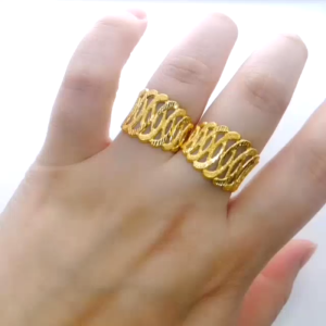 Cincin Lipan Fesyen Full Gold Emas 916 Yon Hing