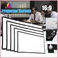 ANTISETICSHOP40AN8 สองด้าน จอโปรเจคเตอร์ แบบพับได้ 60 72 84 100 120 150 นิ้ว หน้าจอแสดงผล HD ง่าย ไร้รอยยับ ผ้าม่านฉายภาพ. 