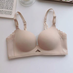 MeooLiisy Seamless Lace Push Up Bras for Women No Wire Comfortable Brassiere Solid Color Breathable Lingerie A B Cup