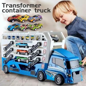 Pop-up Container-Style Truck Engineering Vehicle Racing Toy Childrens Toy Push-Pull Vehicle Equipped with 6 Alloy Wheels Chi 100% New