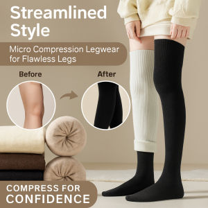 Slimming Thigh High Socks Women Light Compression Toning Body Shaper Long Legwear Shapewear
