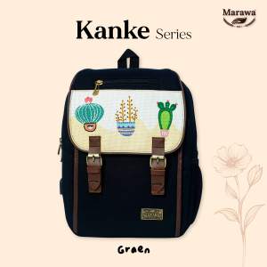 Marawa Handmade Kanke Series - Tas Ransel Laptop Wanita Canvas Premium
